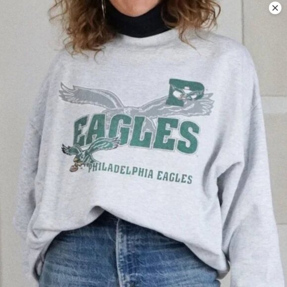 Philadelphia Eagles Cozy Sweatshirt 90s Football Shirt Vintage Style Made in USA - Picture 2 of 2
